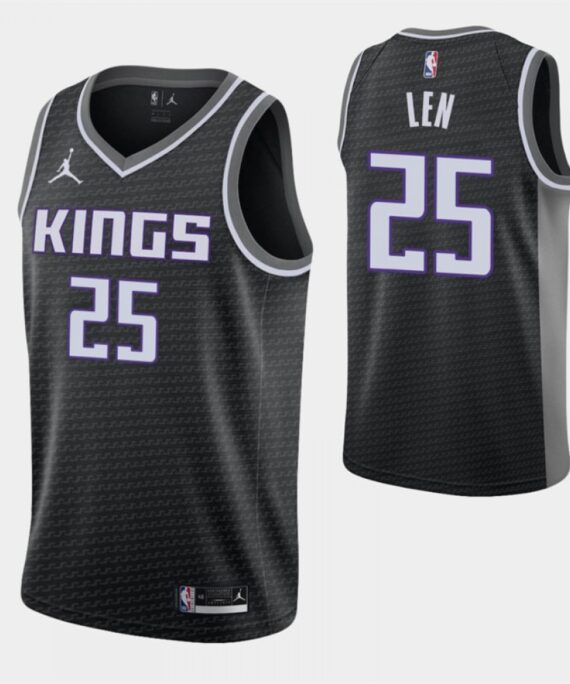 Alex Len Basketball Jersey #25 Sacramento Kings Black