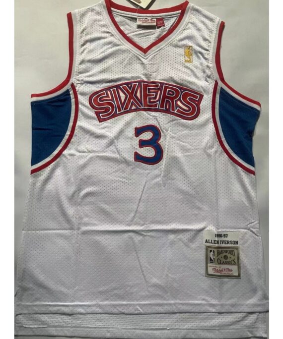 Allen Iverson Basketball Jersey #3 Philadelphia 76ers White Classic Edition