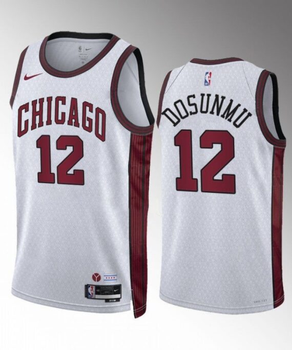 Ayo Dosunmu Basketball Jersey #12 Chicago Bulls 2022-23 City Edition White
