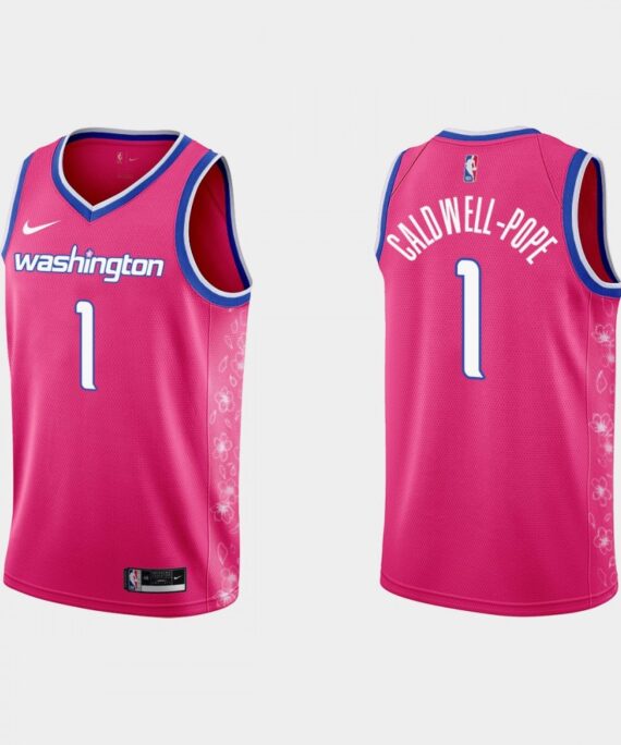 Caldwell-Pope Basketball Jersey #1 Washington Wizards 22/23 Pink City Edition