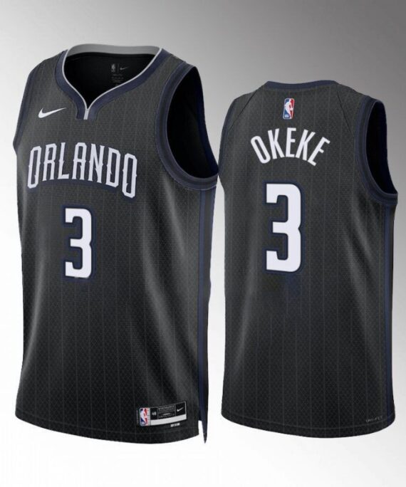Chuma Okeke Basketball Jersey #3 Orlando Magic 2022-23 City Edition Black