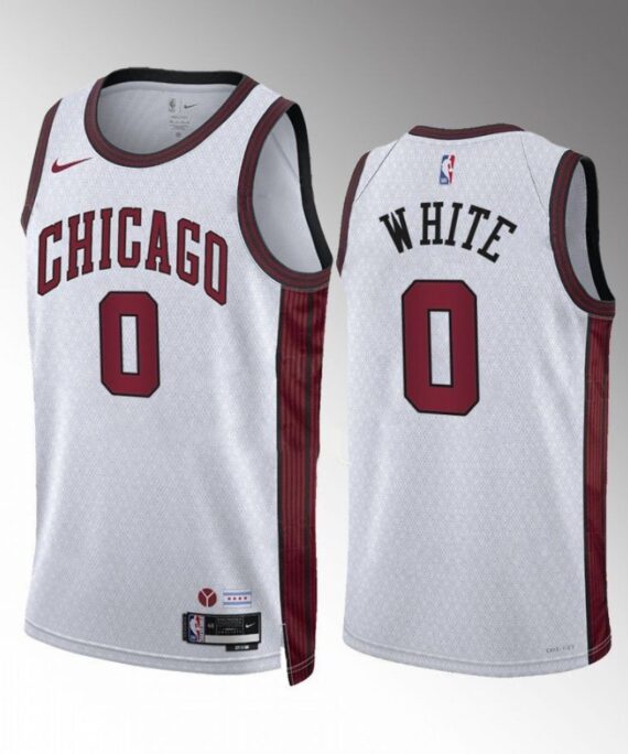 Coby White Basketball Jersey #0 Chicago Bulls 2022-23 City Edition White