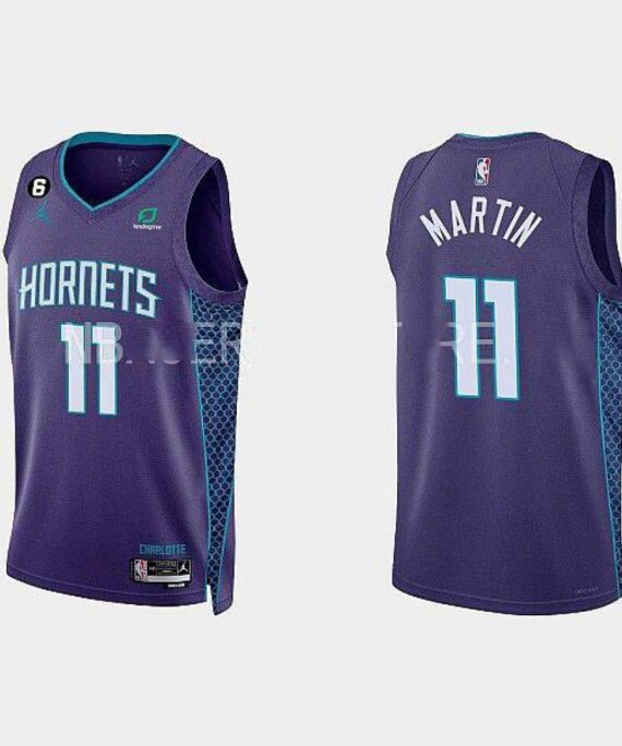Cody Martin Basketball Jersey #11 Charlotte Hornets 2022-23 Statement Edition Purple