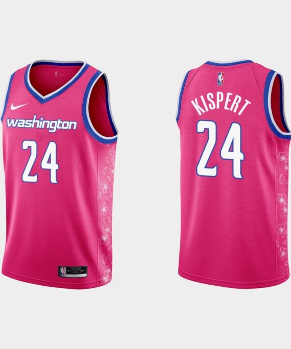 Corey Kispert Basketball Jersey #24 Washington Wizards 22/23 Pink City Edition