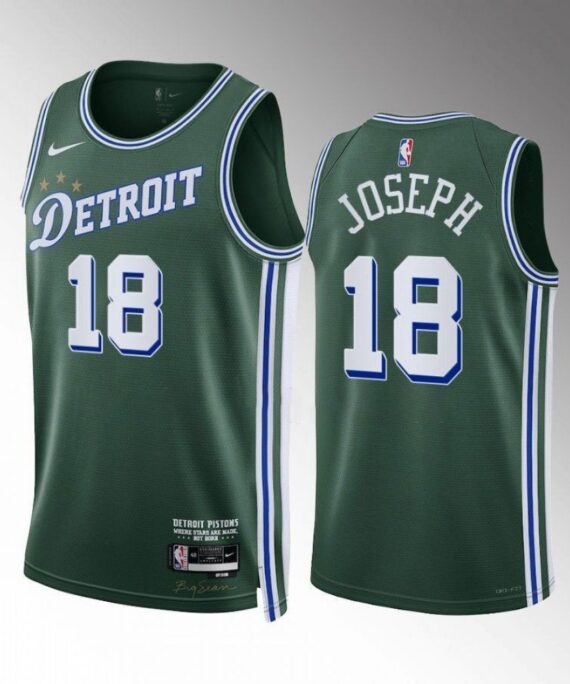 Cory Joseph Basketball Jersey #18 Detroit Pistons 2022-23 City Edition Green