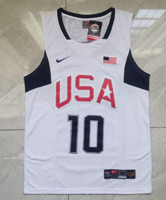 Kobe Bryant Basketball Jersey #10 Dream Team White/Gray