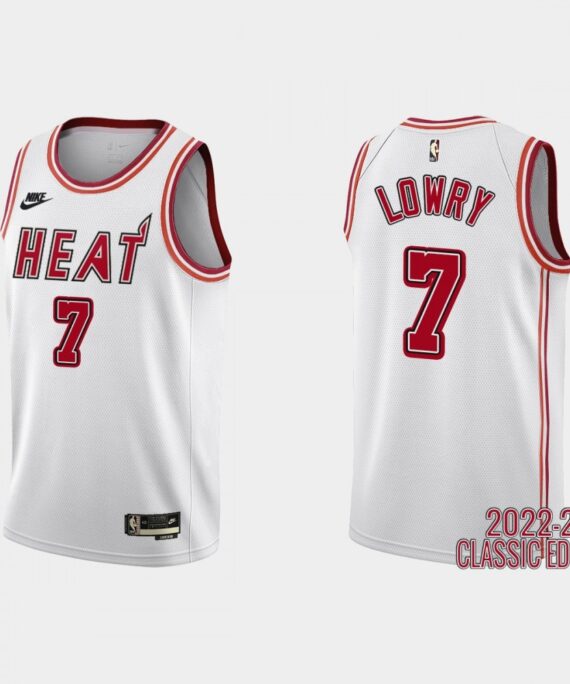 Kyle Lowry Basketball Jersey #7 Miami Heat 22/23 White Classic Edition