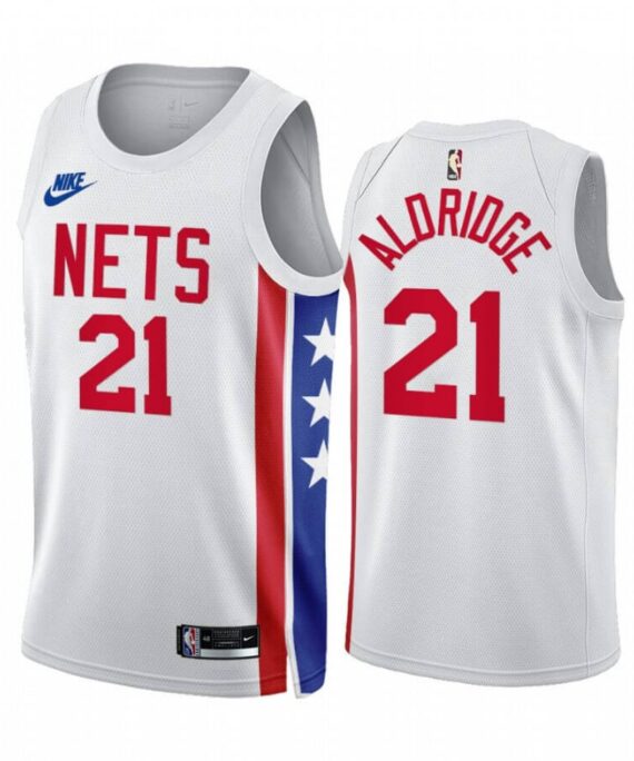 LaMarcus Aldridge Basketball Jersey #21 Brooklyn Nets 2023 White Classic Edition