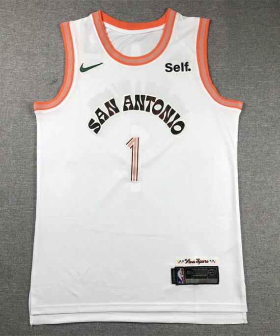Victor Wembanyama Basketball Jersey #1 San Antonio Spurs 2024 City Edition White