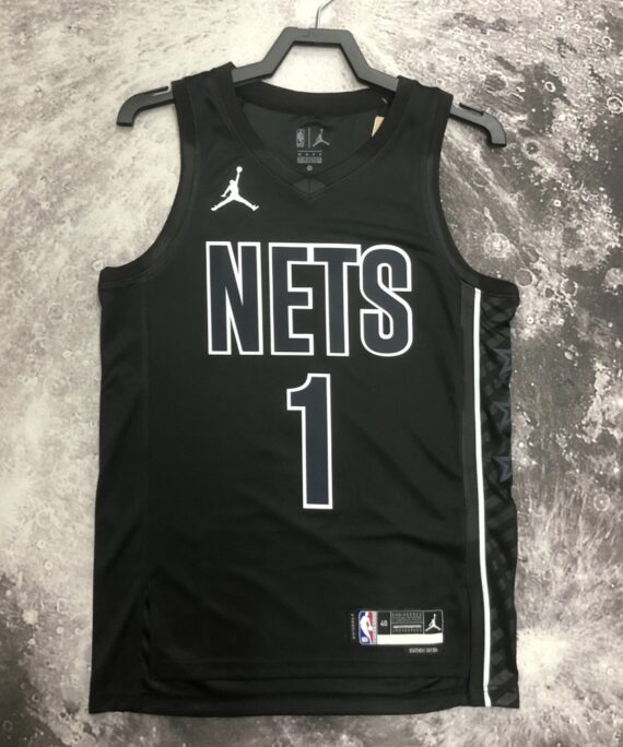 Mikal Bridges Basketball Jersey #1 Brooklyn Nets 2023 Black Jordan Limited Edition