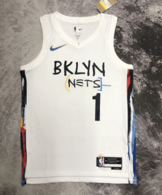 Mikal Bridges Basketball Jersey #1 Brooklyn Nets 22/23 White City Edition