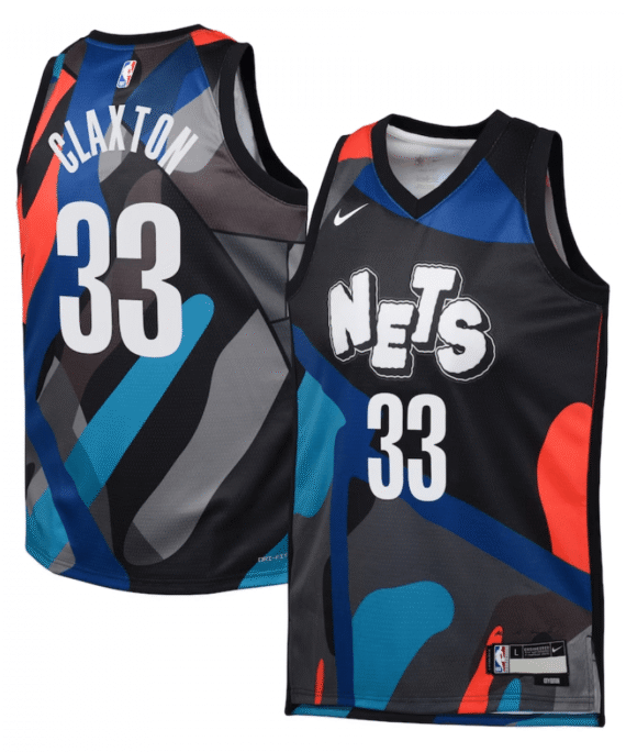 Nic Claxton Basketball Jersey #33 Brooklyn Nets 2023 City Edition