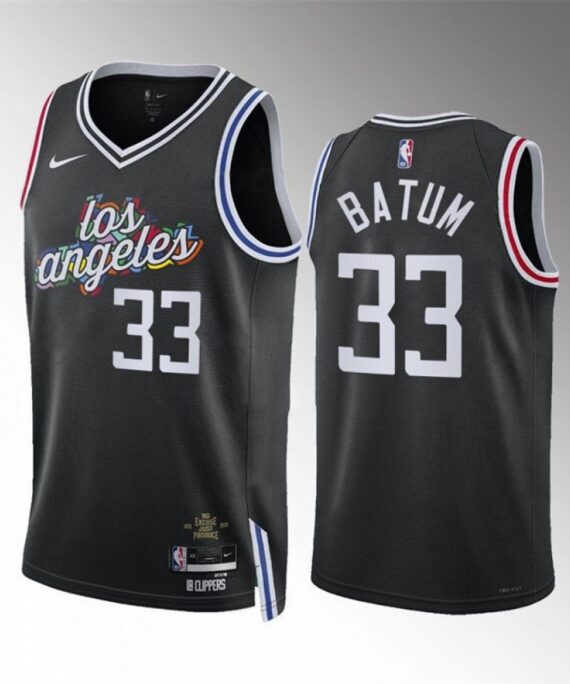 Nicolas Batum Basketball Jersey #33 Los Angeles Clippers 2023 Black City Edition