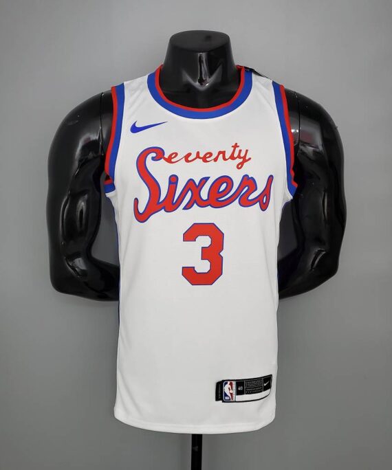Allen Iverson Basketball Jersey#3 Philadelphia 76ers 2021 White Classic Limited Edition