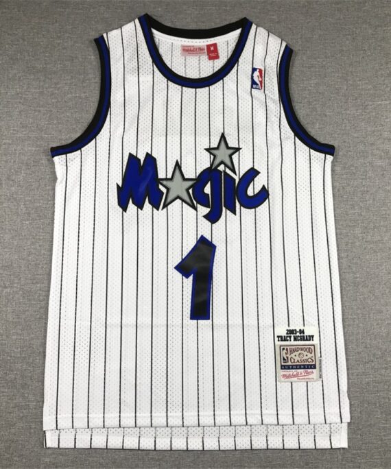 Tracy McGrady Basketball Jersey#1 Orlando Magic White Stripes