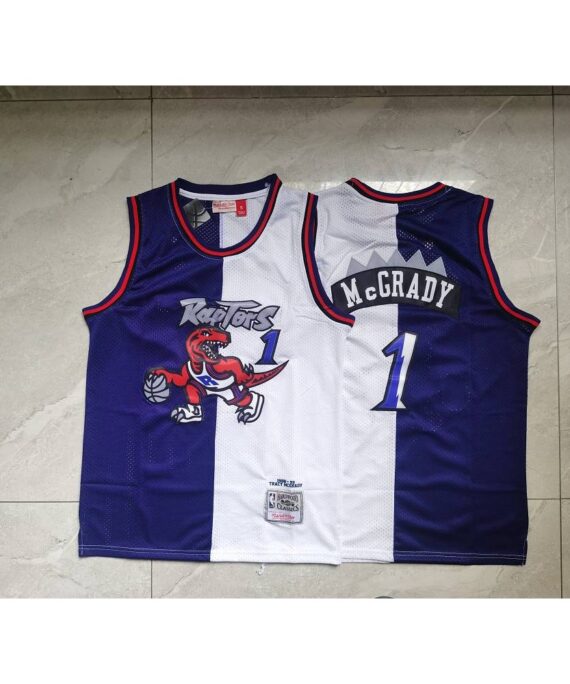 Tracy McGrady Basketball Jersey#1 Toronto Raptors Purple/White