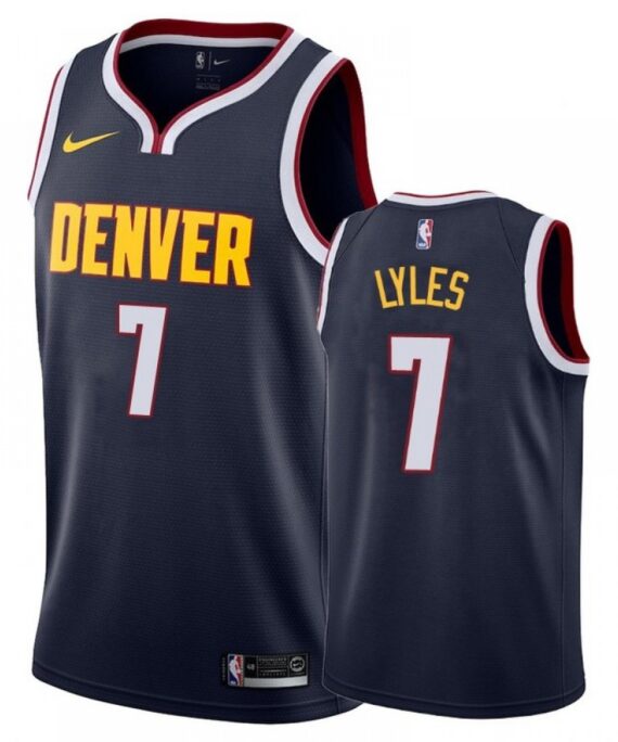 Trey Lyles Basketball Jersey#7 Denver Nuggets Dark Blue