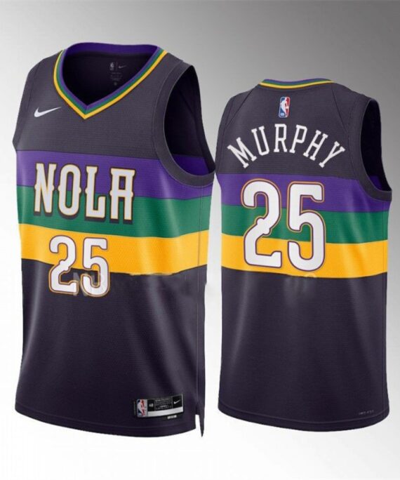 Trey Murphy III Basketball Jersey#25 New Orleans Pelicans 2023 Purple City Edition