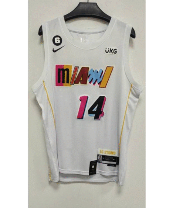 Tyler Herro Basketball Jersey#14 Miami Heat 2023 White City Edition