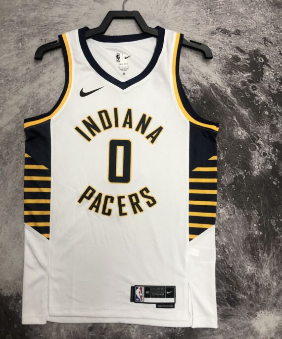Tyrese Haliburton Basketball Jersey#0 Indiana Pacers 2023 White