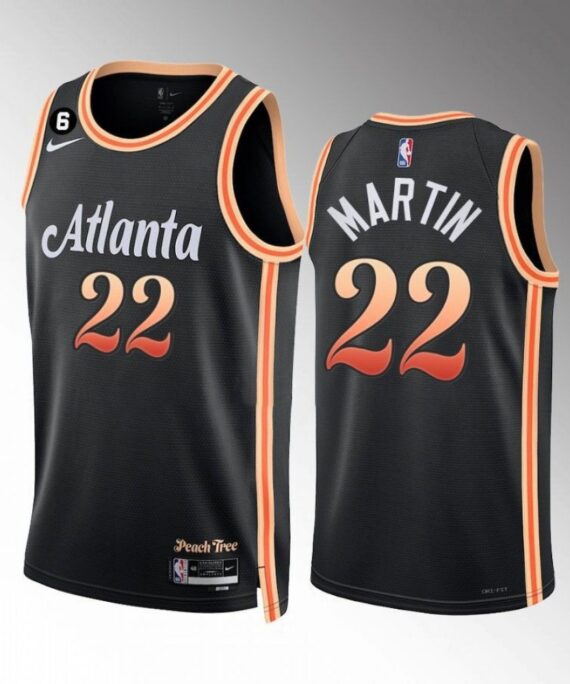 Tyrese Martin Basketball Jersey#22 Atlanta Hawks 2023 Black City Edition