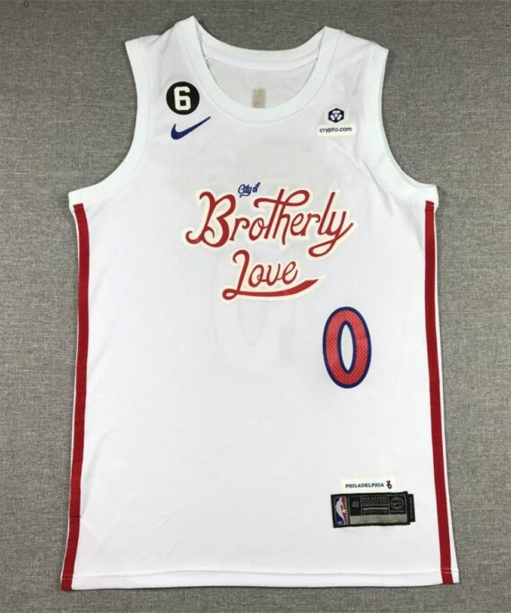 Tyrese Maxey Basketball Jersey#0 Philadelphia 76ers 2023 White City Edition