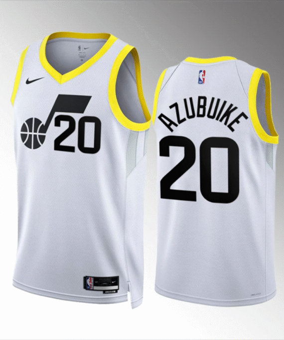 Udoka Azubuike Basketball Jersey#20 Utah Jazz 2023 White