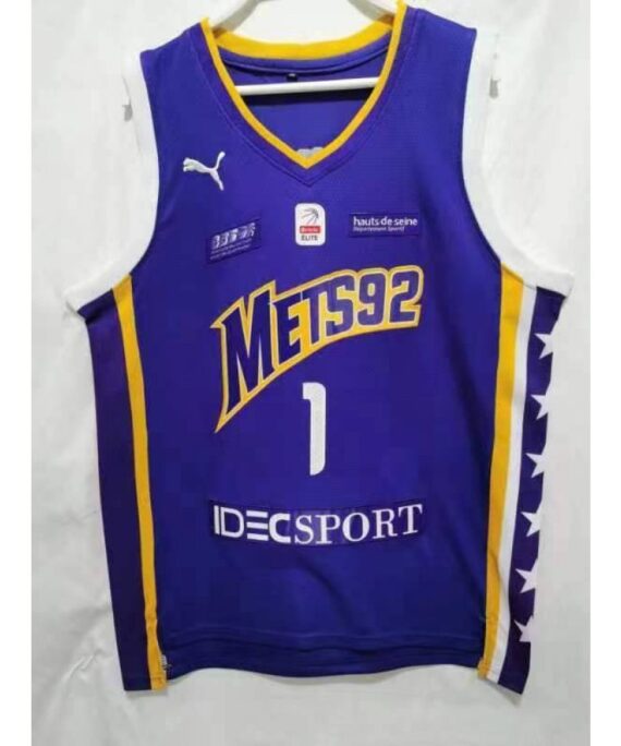 Victor Wembanyama Basketball Jersey#1 Metropolis 92 Blue