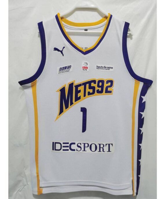 Victor Wembanyama Basketball Jersey#1 Metropolis 92 White