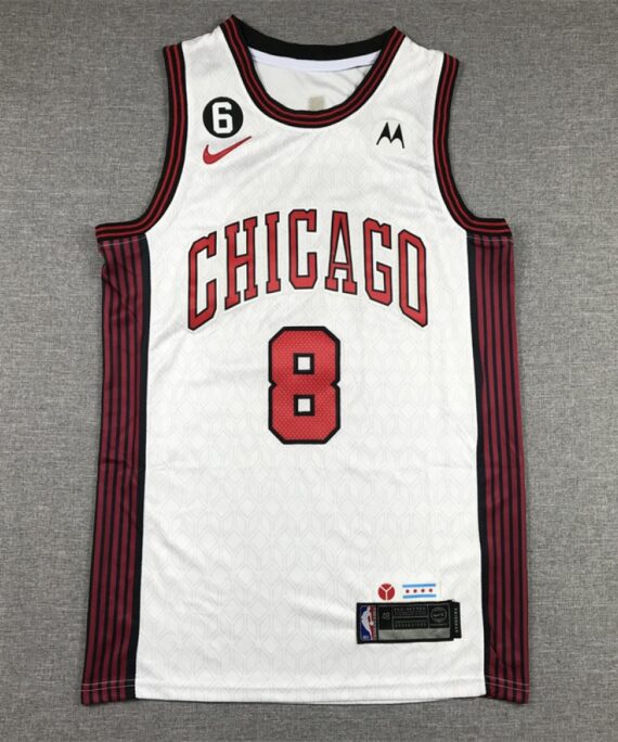 Zach LaVine Basketball Jersey#8 Chicago Bulls 2023 White City Edition