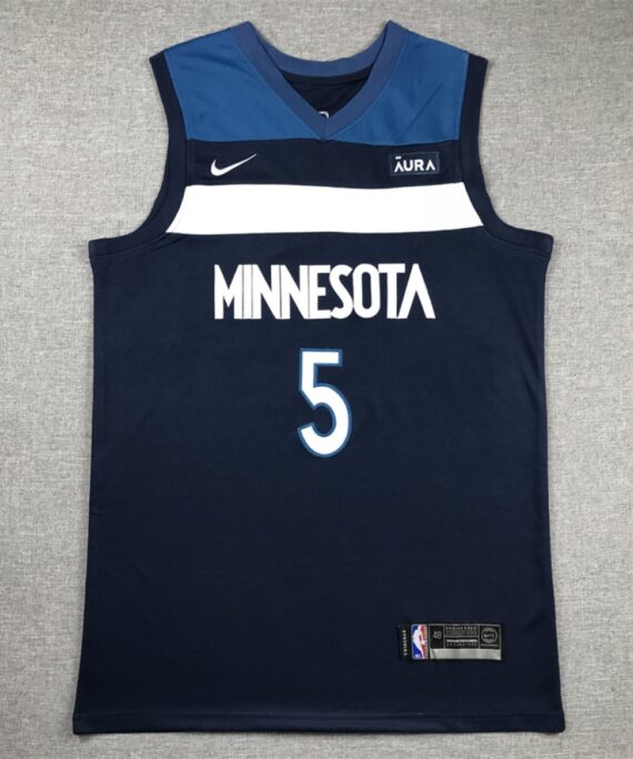 Anthony Edwards Basketball Jersey #5 Minnesota Timberwolves Blue