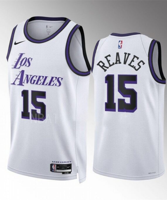 Austin Reaves Basketball Jersey #15 Los Angeles Lakers 2023 White City Edition
