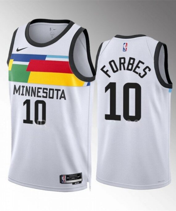 Bryn Forbes Basketball Jersey #10 Minnesota Timberwolves 2023 White City Edition