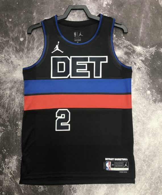 Cade Cunningham Basketball Jersey #2 Detroit Pistons 2023 Flyer Edition Black