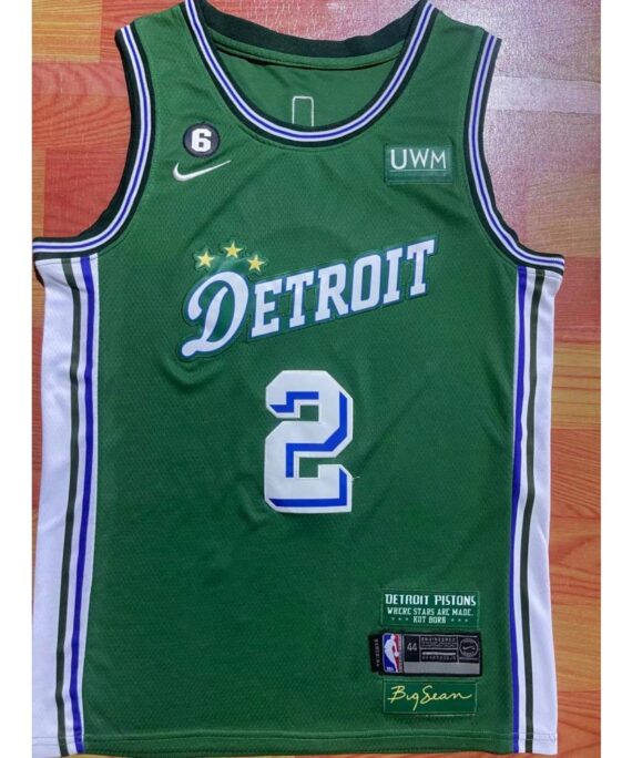 Cade Cunningham Basketball Jersey #2 Detroit Pistons 2023 Green