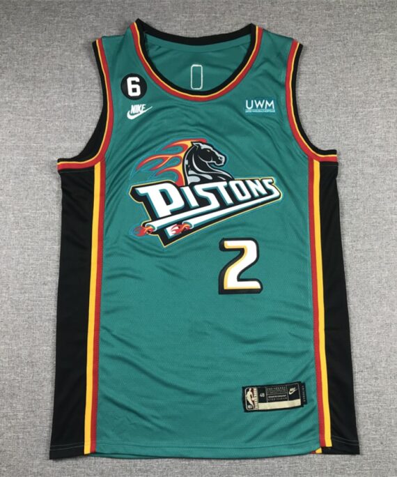 Cade Cunningham Basketball Jersey #2 Detroit Pistons Icon Edition Green