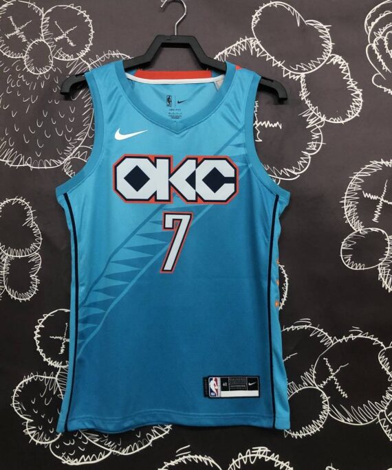 Carmelo Anthony Basketball Jersey #7 Oklahoma City Thunder 18/19 Blue City Edition