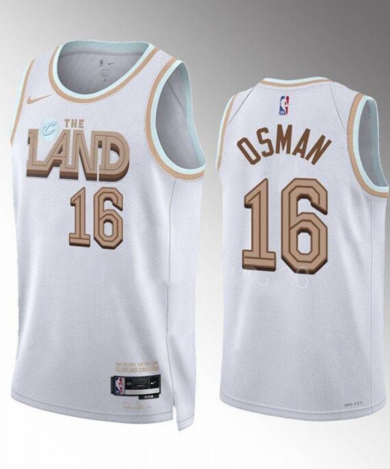 Cedi Osman Basketball Jersey #16 Cleveland Cavaliers 2022-23 City Edition White