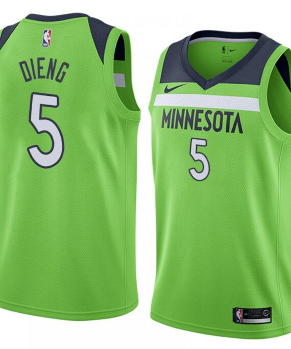 Gorgui Dieng Basketball Jersey #5 Minnesota Timberwolves Green
