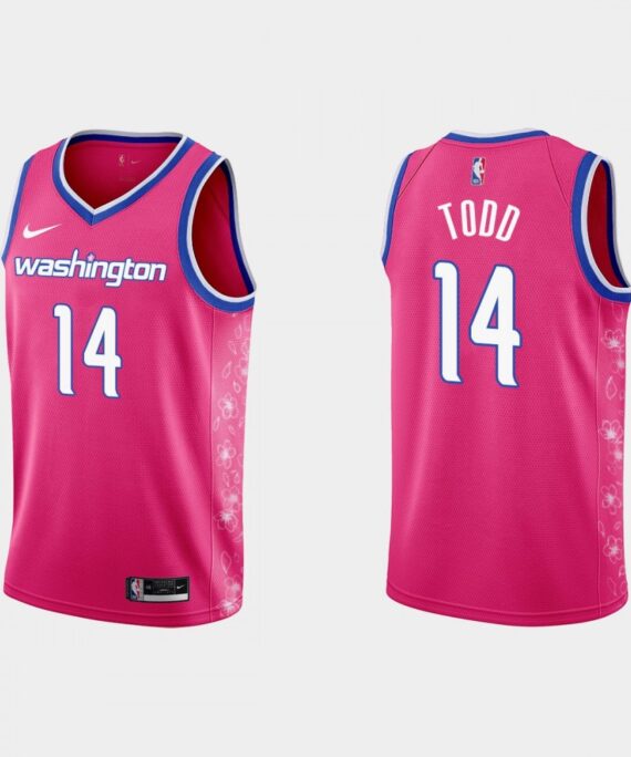 Isaiah Todd Basketball Jersey #14 Washington Wizards 22/23 Pink City Edition