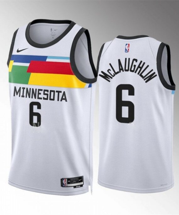 Jordan McLaughlin Basketball Jersey #6 Minnesota Timberwolves 2023 City Edition