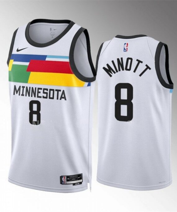Josh Minott Basketball Jersey #8 Minnesota Timberwolves 2023 City Edition