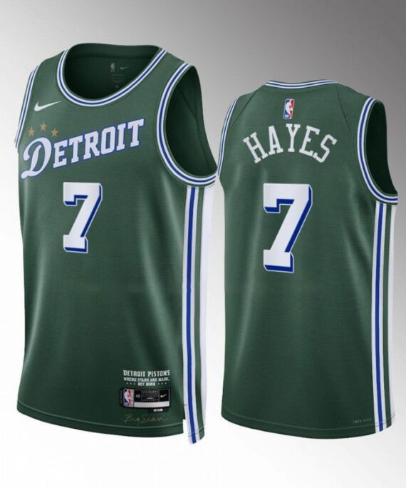 Killian Hayes Basketball Jersey #7 Detroit Pistons 2022-23 City Edition Green