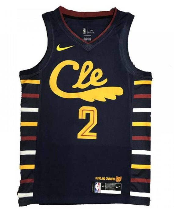 Kyrie Irving Basketball Jersey #2 Cleveland Cavaliers Striped Edition Black