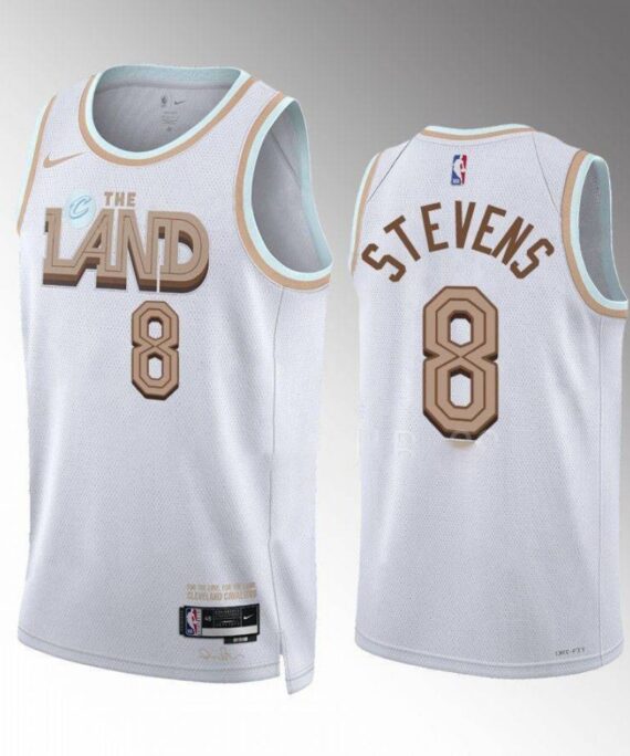 Lamar Stevens Basketball Jersey #8 Cleveland Cavaliers 2022-23 City Edition White