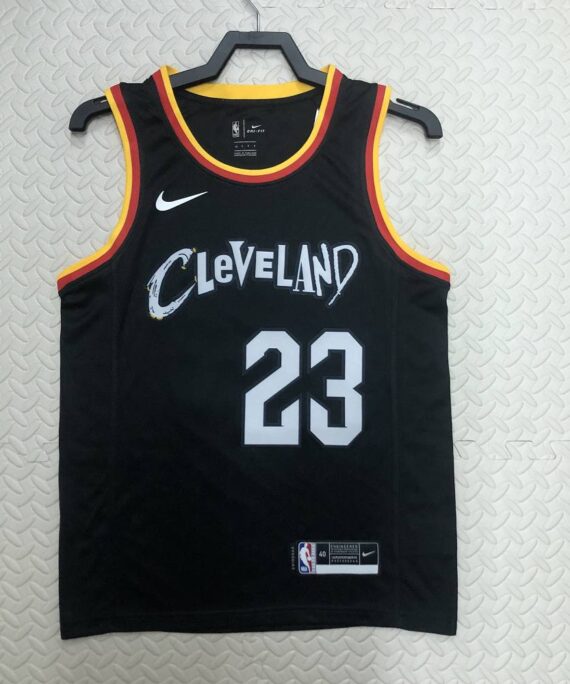 Lebron James Basketball Jersey #23 Cleveland Cavaliers 2021 Black City Edition