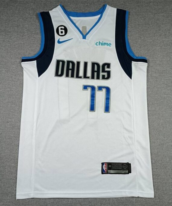 Luka Dončić Basketball Jersey #77 Dallas Mavericks 2023 White