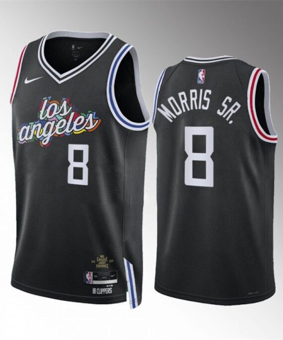 Marcus Morris Sr. Basketball Jersey #8 Los Angeles Clippers 2023 Black City Edition