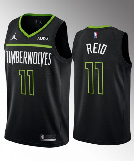 Naz Reid Basketball Jersey #11 Minnesota Timberwolves 2023 Black Statement Edition