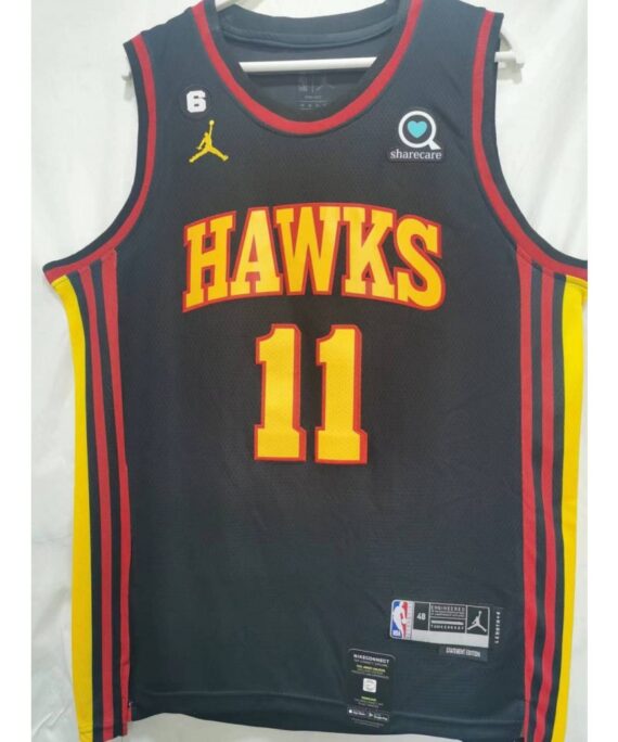 Trae Young Basketball Jersey#11 Atlanta Hawks 22/23 Black